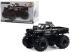 1974 Ford F 250 Monster Truck with 66 Inch Tires Black Bandit Edition Bigfoot #1 Kings of Crunch Series 1/18 Diecast Model Car Greenlight 13650
