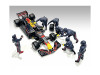 Formula One F1 Pit Crew 7 Figure Set Team Blue Release III for 1/18 Scale Models American Diorama 76558