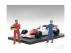 Racing Legends 80's Figures A and B Set of 2 for 1/18 Scale Models American Diorama 76353-76354