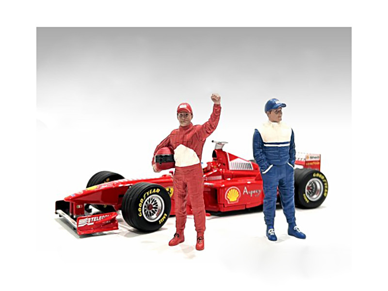 Racing Legends 90's Set of 2 Diecast Figures for 1/43 Scale Models American Diorama 76451