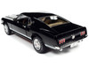1969 Ford Mustang GT Raven Black with White Stripes and Gold Interior 1/18 Diecast Model Car Auto World AMM1292