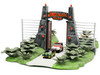 Jurassic Park Theme Park Entrance Diorama with Jeep Wrangler and Ford Explorer 30th Anniversary Jurassic Park 1993 Movie Nano Hollywood Rides Series Models Jada 34244