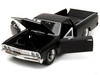 1967 Chevrolet El Camino Matt Black Fast & Furious Series 1/24 Diecast Model Car Jada 34413