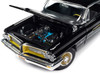 1962 Pontiac Grand Prix Fireball Roberts Edition Starlight Black with Gold Stripes 1/18 Diecast Model Car Auto World AMM1291