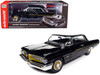 1962 Pontiac Grand Prix Fireball Roberts Edition Starlight Black with Gold Stripes 1/18 Diecast Model Car Auto World AMM1291