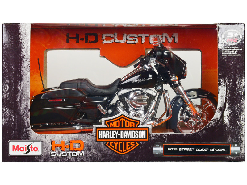 2015 Harley Davidson Street Glide Special Black 1/12 Motorcycle Model Maisto 32328 