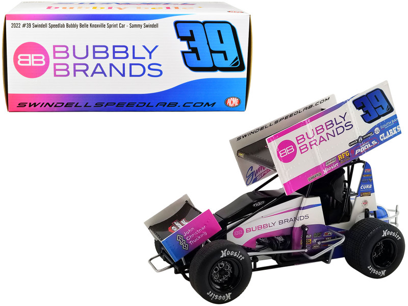Winged Sprint Car #39 Sammy Swindell Bubbly Brands Swindell Speedlab Knoxville Nationals 2022 1/18 Diecast Model Car ACME A1822022