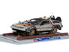 DMC DeLorean Time Machine Stainless Steel Railroad Version Back to the Future Part III 1990 Movie 1/18 Diecast Model Car Sun Star SS-2714