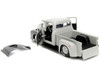 1956 Ford F-100 Pickup Truck Tan and Gray Metallic and Guile Diecast Figure Street Fighter Video Game Anime Hollywood Rides Series 1/24 Diecast Model Car Jada 34373