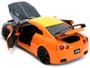 2009 Nissan GT-R R35 Orange and Dark Gray with Yellow Top and Graphics and Naruto Diecast Figure Naruto Shippuden 2009 2017 TV Series Anime Hollywood Rides Series 1/24 Diecast Model Car Jada 33691