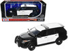2022 Ford Police Interceptor Utility Unmarked Black and White 1/24 Diecast Model Car Motormax 76988BW