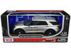 2022 Ford Police Interceptor Utility Unmarked Slick-Top Silver 1/24 Diecast Model Car Motormax 76990S