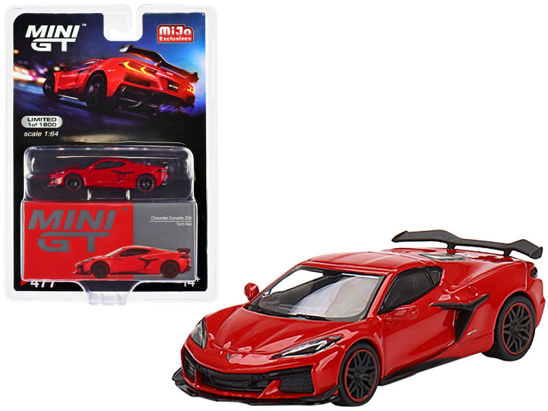 2023 Chevrolet Corvette Z06 Torch Red Limited Edition to 1800 pieces Worldwide 1/64 Diecast Model Car True Scale Miniatures MGT00477