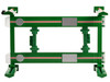 Adjustable Four Post Lift Turtle Wax Green 1/18 Diecast Model Greenlight 13656