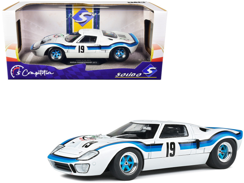 Ford GT40 MK 1 RHD Right Hand Drive #19 Emilio Marta Angola Championship 1973 Competition Series 1/18 Diecast Model Car Solido S1803006