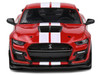 2020 Ford Mustang Shelby GT500 Racing Red with White Stripes 1/43 Diecast Model Car Solido S4311502