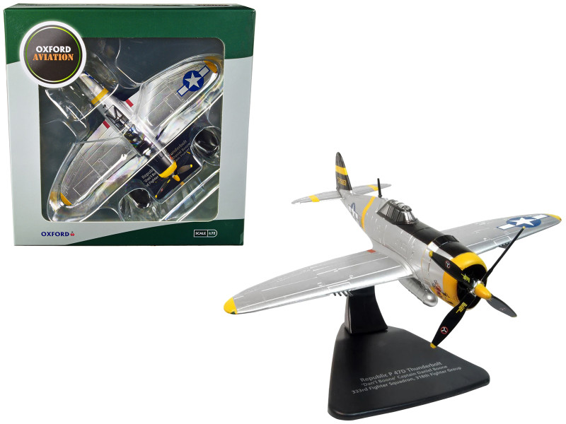 Republic P 47D Thunderbolt Fighter Plane USAAF Captain Daniel Boone 333rd Fighter Squadron 318th Fighter Group Oxford Aviation Series 1/72 Diecast Model Airplane Oxford Diecast AC117