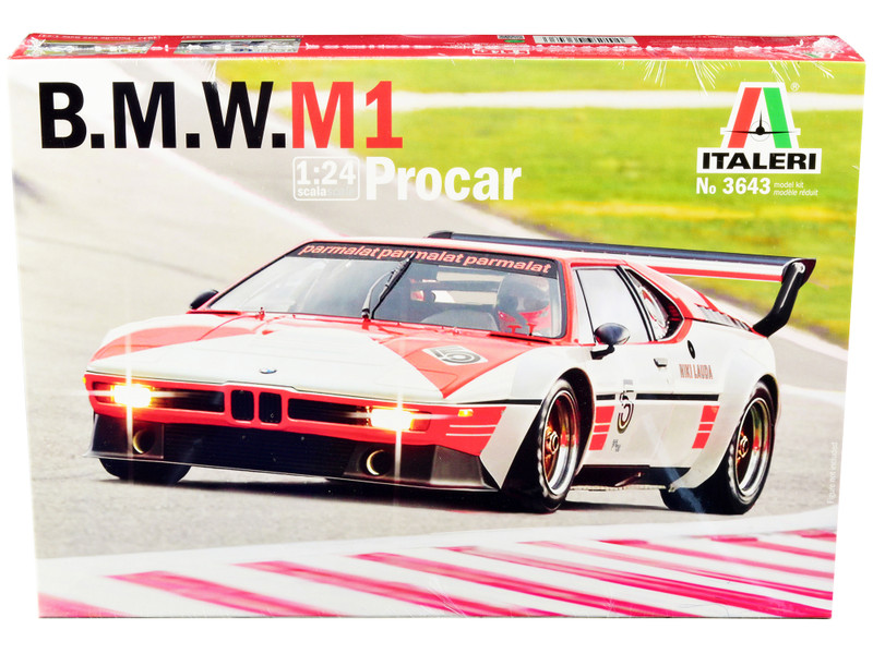 Skill 3 Model Kit BMW M1 Procar #5 Niki Lauda 1/24 Scale Model Italeri 3643