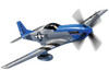 Skill 1 Model Kit D Day P 51D Mustang Snap Together Together Painted Plastic Model Airplane Kit Airfix Quickbuild J6046