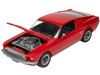 Skill 1 Model Kit 1968 Ford Mustang GT Red Snap Together Model Airfix Quickbuild J6035