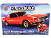 Skill 1 Model Kit 1968 Ford Mustang GT Red Snap Together Model Airfix Quickbuild J6035