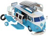 Skill 1 Model Kit Volkswagen Camper Van Blue Snap Together Model Airfix Quickbuild J6024