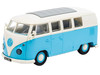 Skill 1 Model Kit Volkswagen Camper Van Blue Snap Together Model Airfix Quickbuild J6024