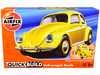Skill 1 Model Kit Old Volkswagen Beetle Yellow Snap Together Model Airfix Quickbuild J6023