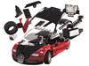 Skill 1 Model Kit Bugatti Veyron Red Black Snap Together Model Airfix Quickbuild J6020