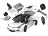 Skill 1 Model Kit Lamborghini Aventador LP 700 4 White Snap Together Model Airfix Quickbuild J6019