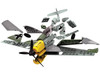 Skill 1 Model Kit Messerschmitt BF109 Snap Together Painted Plastic Model Airplane Kit Airfix Quickbuild J6001