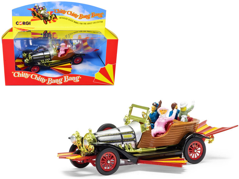 Chitty Chitty Bang Bang Car with 4 Sitting Figures Chitty Chitty Bang Bang 1968 Movie Diecast Model Car Corgi CC03502