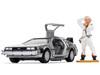DMC DeLorean Time Machine with Doc Brown Figure Back to the Future 1985 Movie Diecast Model Car Corgi CC05503