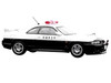 Nissan Skyline GT R R33 RHD Right Hand Drive Black and White Saitama Prefectural Police Car 1/64 Diecast Model Car Inno Models IN64-R33-JPC