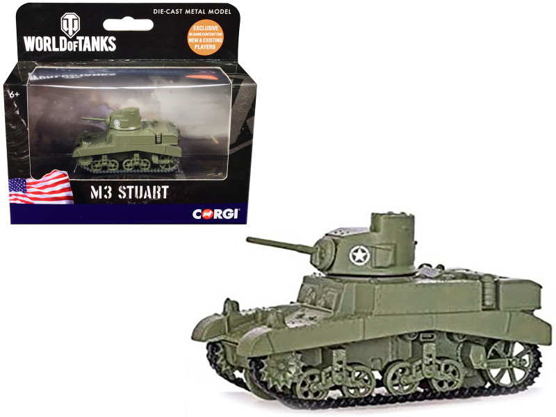 M3 Stuart Light Tank United States World of Tanks Video Game Diecast Model Corgi WT91209