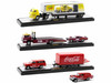 Auto Haulers Coca Cola Set of 3 pieces Release 23 Limited Edition 1/64 Diecast Model Cars M2 Machines 56000-TW23