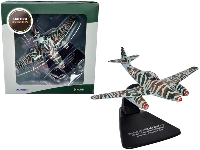 Messerschmitt Me262A 1a Fighter Plane KG J 51 Operation Bodenplatte Ardennes January 1945 Oxford Aviation Series 1/72 Diecast Model Airplane Oxford Diecast AC061