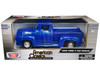 1956 Ford F 100 Pickup Truck Blue Metallic American Classics Series 1/24 Diecast Model Car Motormax 73235AC-BL