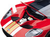 Ford GT Heritage Edition #16 Alan Mann Red Metallic with Gold Stripes 1/18 Model Car Autoart 72927