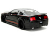 2008 Ford Shelby Mustang GT 500KR Silver and Black with Red Stripes Bigtime Muscle Series 1/24 Diecast Model Car Jada 34205