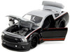 2008 Ford Shelby Mustang GT 500KR Silver and Black with Red Stripes Bigtime Muscle Series 1/24 Diecast Model Car Jada 34205