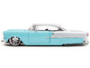 1955 Chevrolet Bel Air Light Blue and Silver Metallic Bad Guys Bigtime Muscle Series 1/24 Diecast Model Car Jada 34207