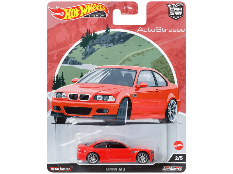 BMW M3 Red Auto Strasse Series Diecast Model Car Hot Wheels HCK19