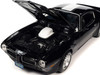 1972 Pontiac Firebird T/A Trans Am Starlight Black White Stripes Class of 1972 American Muscle Series 1/18 Diecast Model Car Auto World AMM1293