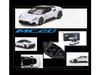 Maserati MC20 Bianco Audace White Black Top 1/64 Diecast Model Car BBR Models BBRDIE6401