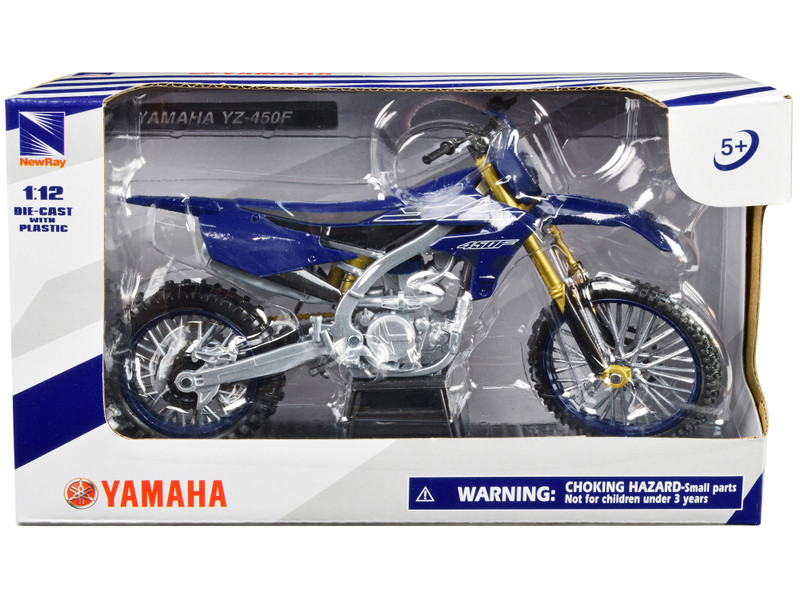 Yamaha YZ 450F Motorcycle Blue 1/12 Diecast Model New Ray 58313