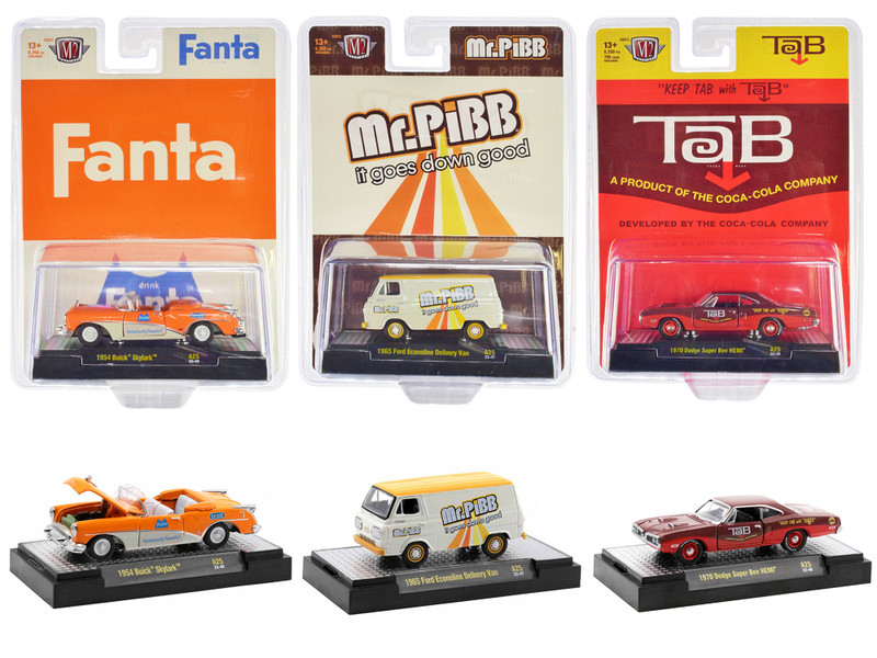 Sodas Set of 3 pieces Release 25 Limited Edition to 6250 pieces Worldwide 1/64 Diecast Model Cars M2 Machines 52500-A25