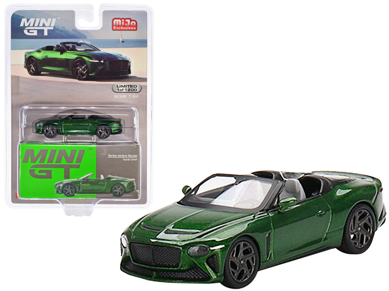 Bentley Mulliner Bacalar Convertible Scarab Green Metallic Limited Edition to 1200 pieces Worldwide 1/64 Diecast Model Car True Scale Miniatures MGT00492