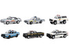 Hot Pursuit Set of 6 Police Cars Series 44 1/64 Diecast Model Cars Greenlight 43020SET