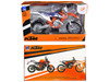 KTM 450 SX F Dirt Bike Motorcycle Orange and White 1/12 Diecast Motorcycle Model New Ray 58343